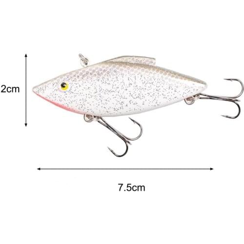 16.5g 7.5cm Plastic Fishing Bait Lipless VIB Artificial Hard Swing Plastic Fish Lure Bait for Salt Water