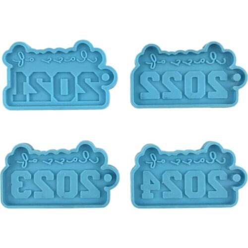 2021/2022/2023/2024 Keychain Epoxy Resin Mold Pendant Casting Silicone Mould DIY Crafts Jewelry Home Decorations Casting