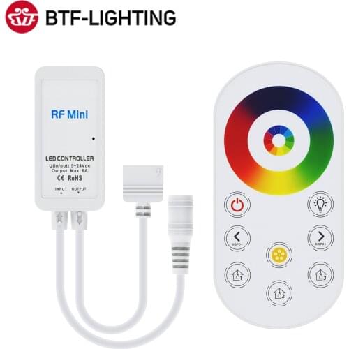 5 PIN Excell RF Touch RGBW Controller for 5050 2835 RGB+White LED Strip Lights Adjust Speed Brightness Color Scene DC12V DC24V