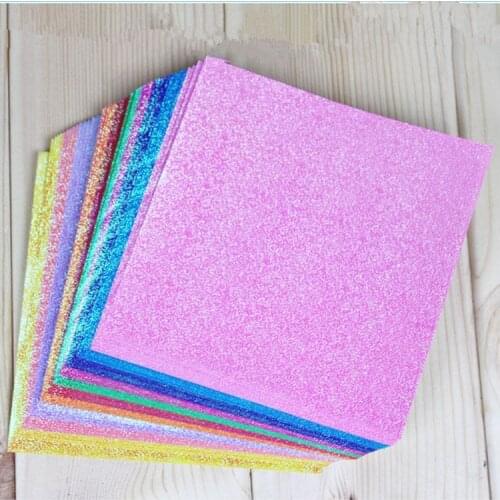 50pcs/lot Flash Origami Pearlescent Paper Origami Paper DIY Handmade Paper Art Background Kids DIY Craft Scrapbooking Paper