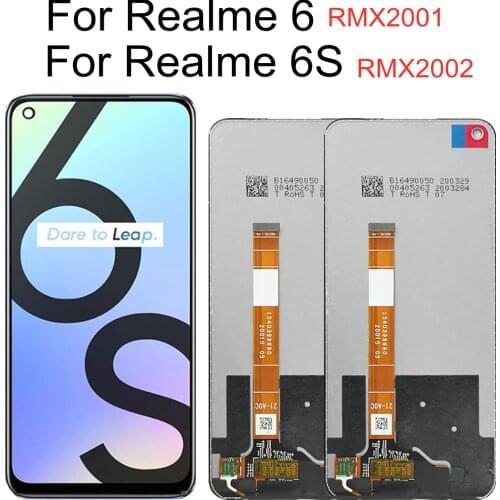6.5" lcd For Realme 6 RMX2001 LCD Display Touch Screen Digitizer Assembly Replacement For OPPO Realme 6S RMX2002