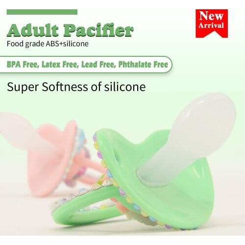 ABDL Adult Baby Size Pacifier 100% Handmake Silicone Adult Size Pacifier DDLG Cute Patterns Daddy Dummy Dom Little Space