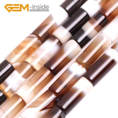 8x20mm Column Shape Botswana Agates Beads Natural Stone Beads Loose Bead For Jewelry Making Strand 15 Inches Wholesale