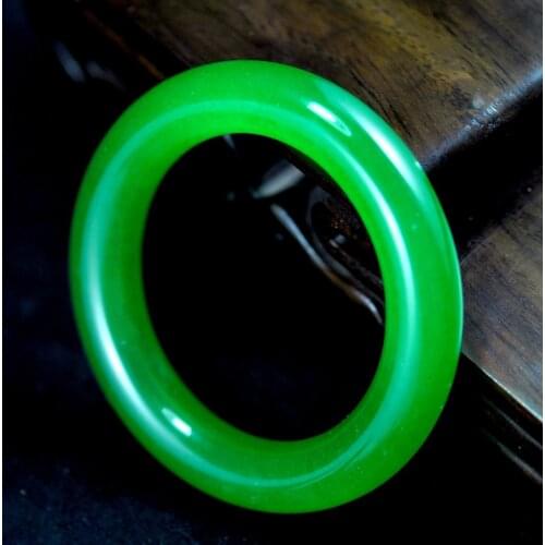 Natural Green Jade Bangle Fashion Bracelet Hand-Carved Womens Charm Jewelry Accessories for Men Women Party Gifts 56mm-62mm