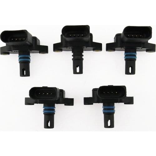 SCJYRXS Qty 5 MAP Boost Pressure Sensor For Beetle Golf MK3 MK4 Bora Caddy Fabia Octavia Seat Leon Ibiza Toledo 036906051D