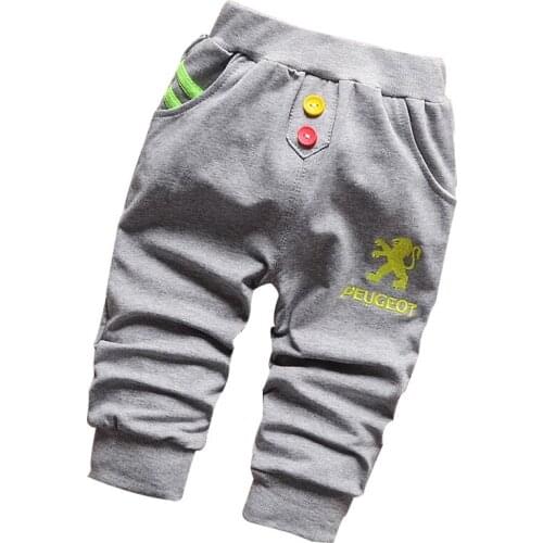 2016 autumn new style baby cotton casual pants boys and girls pants Leo pattern children pants