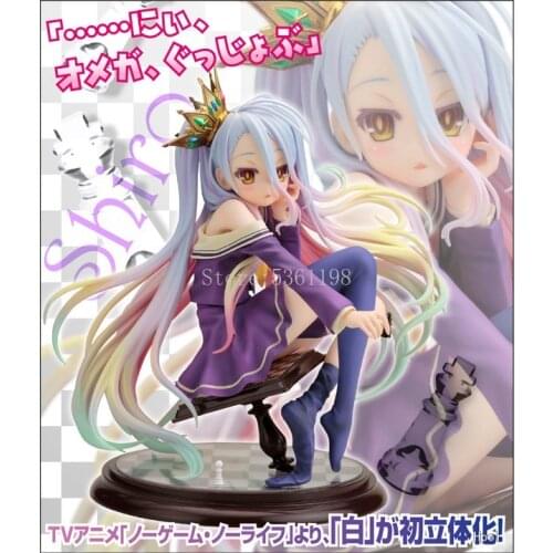 15cm Anime Figure No Game No Life Shiro Jibril PVC Action Figure Toy Shiro Anime Sexy Girl Figurine Collection Model Doll Gift