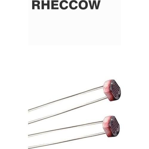 RHECCOW 100pcs/lot 12528 GL12528 12MM Photoresistor Light Dependent Resistor LDR Photoconductive resistance