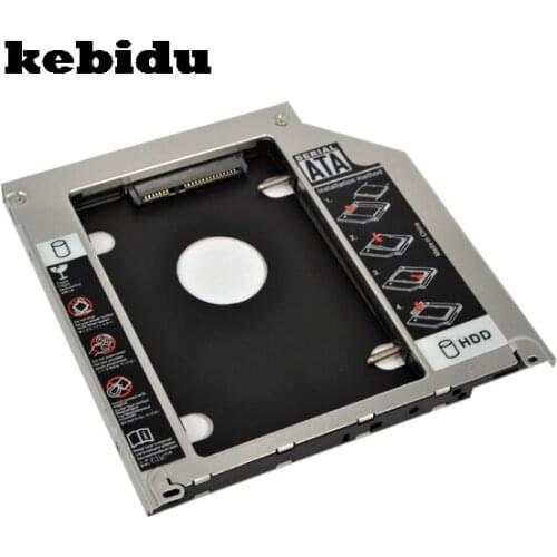 Kebidu 9.5 mm Aluminum HDD Caddy SATA 3.0 2nd 9.5mm SSD Case HDD Enclosure Optibay for Macbook Pro 13" 15" 17" Super Drive