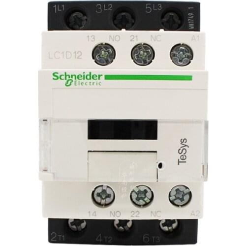 AC Contactor 12A 220V 380V 50/60hz for AC Load with Power Factor Greater Than or Equal to 0.95 LC1-D12M7C LC1-D12Q7C LC1D12.7C