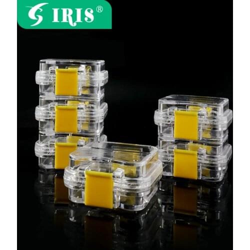 10/20/50pcs Dental Tooth box with film inside membrane tooth implant box Transparent plastic box