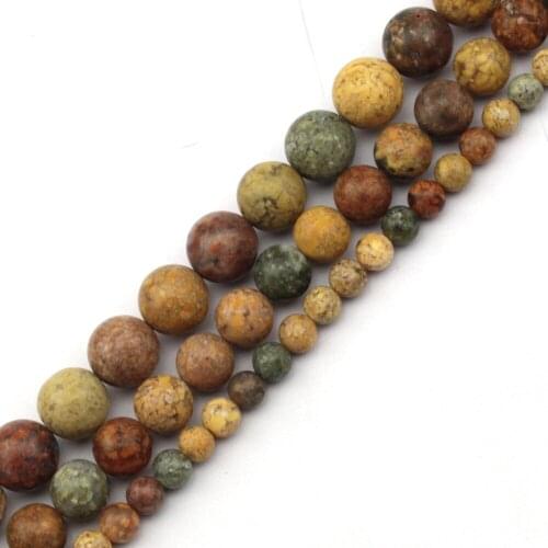 Round frost agates stone beads natural GEM stone beads DIY loose beads for jewelry making strand 15" wholesale