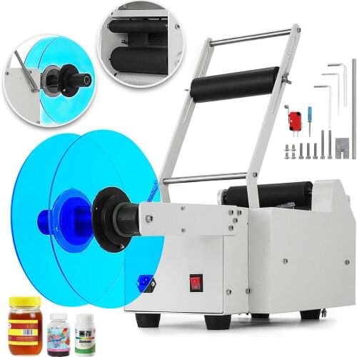 MT-50 Semi-automatic Round Bottle Labeling Machine Economic Portable Accurate