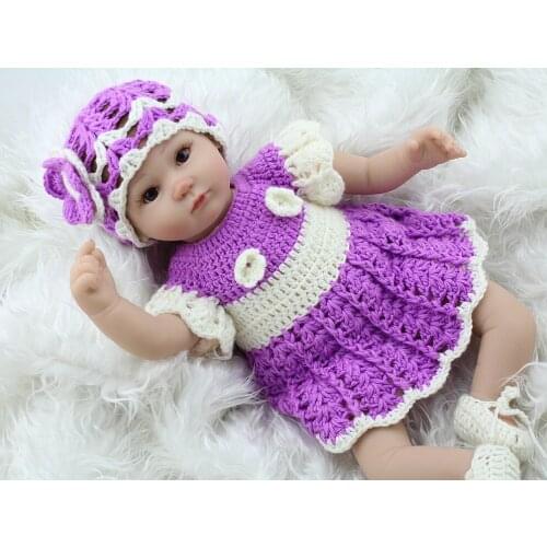 Soft Silicone Reborn Baby Doll Baby Alive Doll Gifts For Girls Vinyl Stuffed Toys Hand Crocheted Clothes Realistic Bonecas Bebe