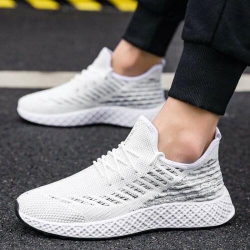 New sneakers shoes mens spring and summer flying woven casual mens shoes low to help breathable mesh cloth student shoes TH-38
