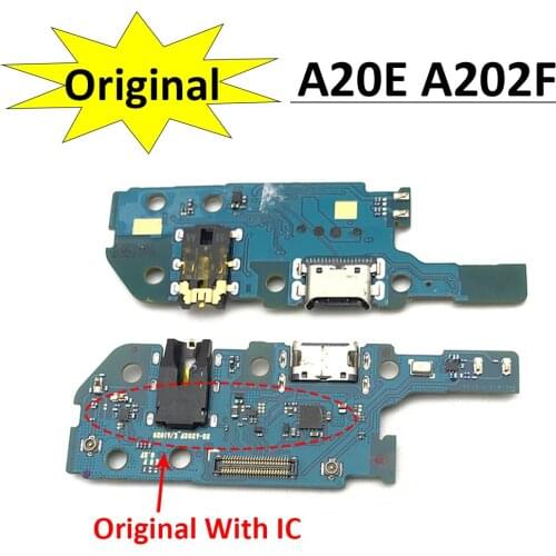 Original USB Charging Board Port Dock Connector Flex Cable For Samsung Galaxy A20E A202 A202F With Microphone Replacement Parts