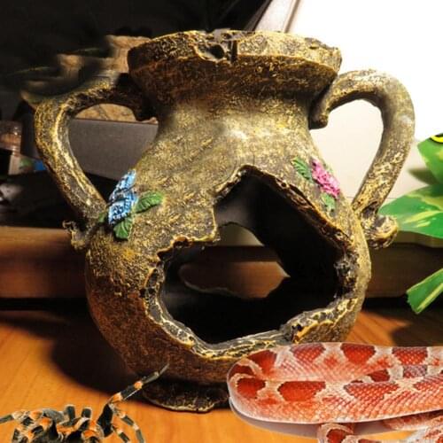 Resin Crafts Antique Wine Barrels Aquarium Fish Tank Reptilia Hiding Landscape Fish Tank Ornament