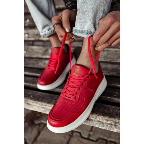 KNACK Casual Male Shoes Red Color White Base Original Design Men 'S Fashion Quality Trend Shoes Spring Autumn 707