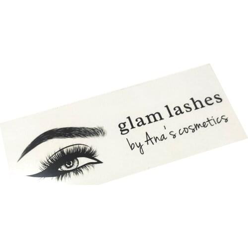 Transparent Stickers Logo Custom Sticker Waterproof Adhesive Clear PVC Label for Eye Lashes 500pcs