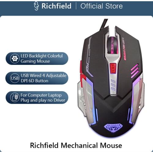 Gaming Mouse Gamer Wired 4 Adjustable DPI 6D Button LED Backlight RGB USB Mice G402 Mause For PC Computer Laptop PK G304 G502