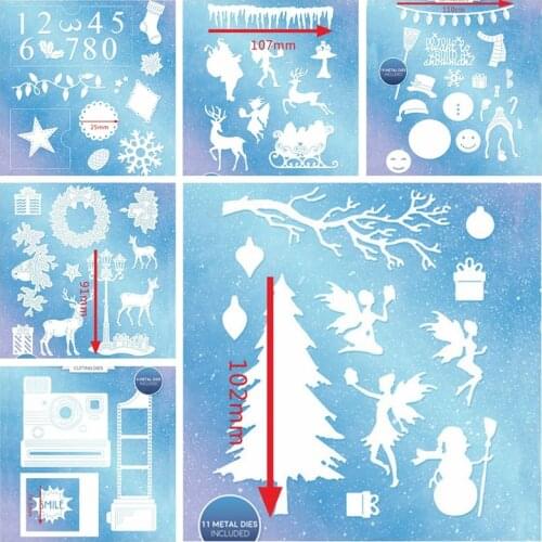 Christmas Metal Cutting Dies Santa Elf Snowman Photo Card Stencil For Scrapbooking Album Photo Paper Cards Crafts New 2019 Die