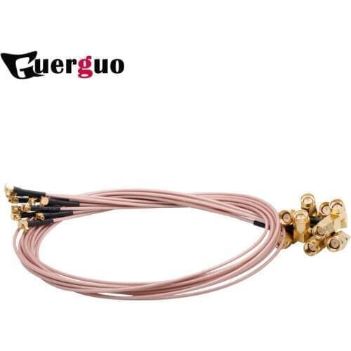 SMA MalePlug to MMCX Male Plug Right Angle Connector RF Coaxial Adaptor With RG178 Pigtail Cable 55CM 6"