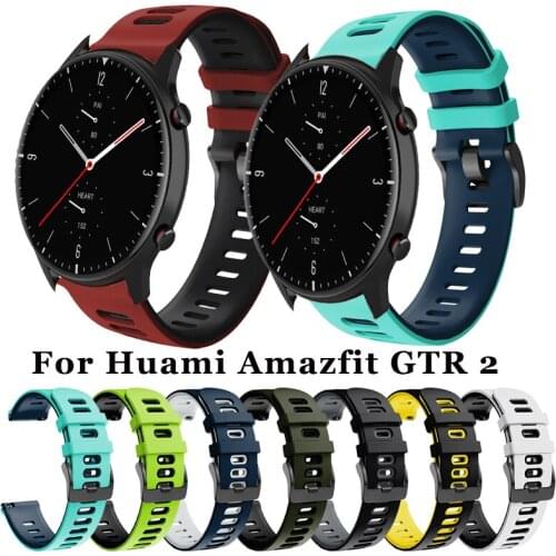 For Huami Amazfit GTR 2 47MM Strap GTR2 Sport Silicone 22 mm Watch Band Replacement For Amazfit Stratos 3 2 Pace ремешок