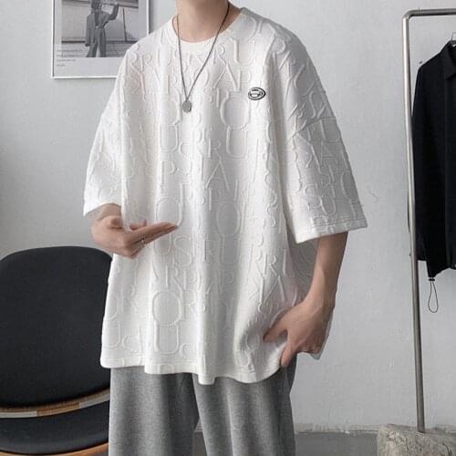 2021 Spring Summer Plain Short-Sleeved Round Neck Oversized Tshirt Outdoor Style Brief All-Match Streetwear Unisex Bottoming Top