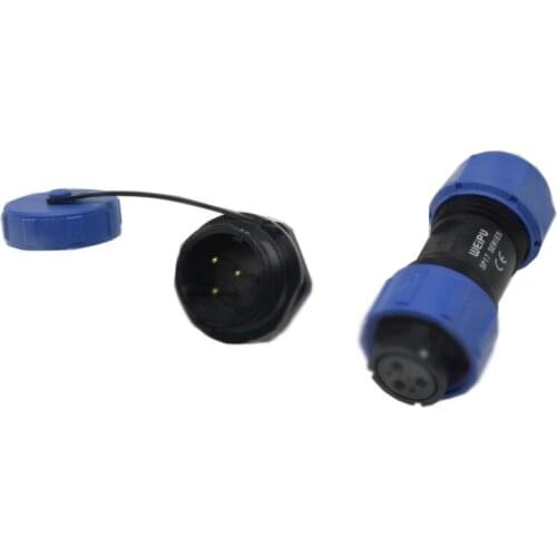 WeiPu SP1710+SP1712 M16 IP68 Waterproof Female Plug Male Socket Soldering Electrical Power Connector 2 3 4 5 7 9 10 Pin 5A 10A
