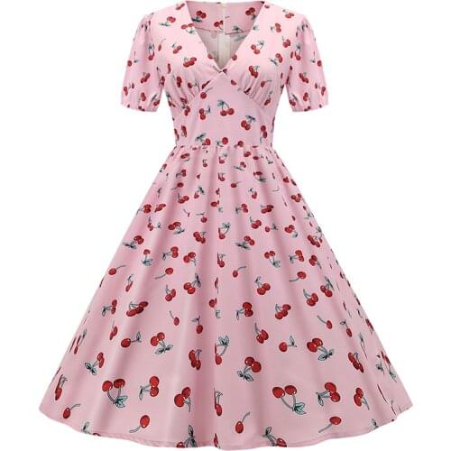 Dresses for Womens V Neck Holiday Floral Print Dress Ladies Beach Party Dress 2021 New Fashion Summer Dress