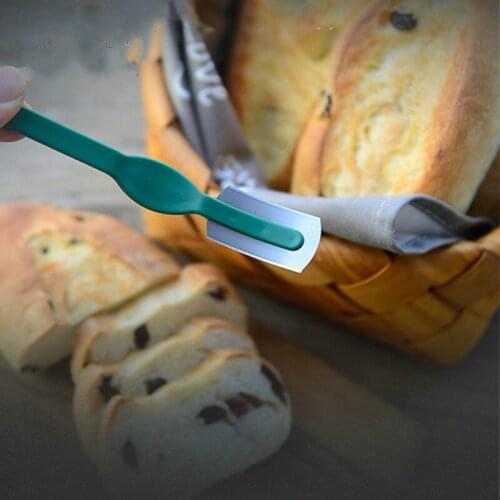 1PC Arc Bread Knife Baguette Cutting French Toas Cutter Curved Bread Cutter with Thin Carbon Steel Blade and ABS Handle