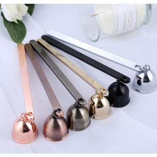1Pc Oil Lamp Cutter Cover Candle Wick Trimmer Put Out Fire Stainless Steel Bell Shape Candle Snuffers Candle Accessories 20*3cm