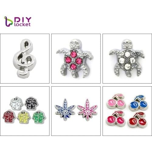 10pcs! Mix Style Floating Charms Zinc Alloy Fit Floating Lockets & Floating Locket Bracelet LSFC017-509