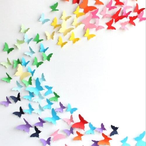 12Pcs/Lot 3D Butterfly Wall Sticker for Home Decor DIY Butterflies Fridge Stickers Children Room Decoration Party Wedding Decor
