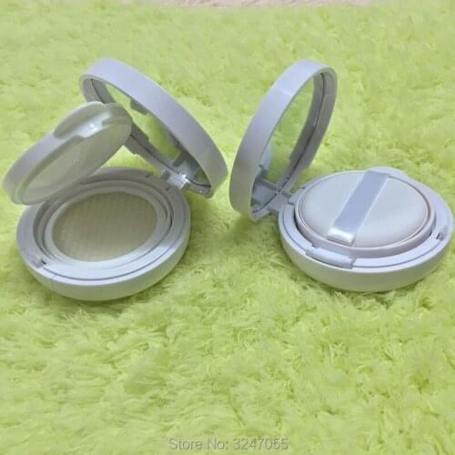 2Sets/Lot 10Sets/Lot White Plastic Women Beauty Makeup Tool, Liquid Foundation Packing Case, Portable DIY Empty Air Cushion Box