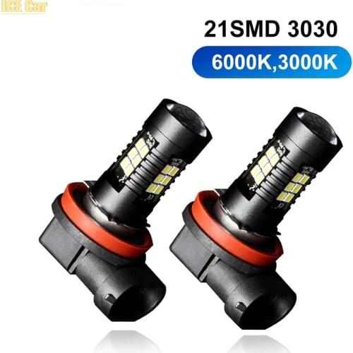 2pcs H8 H11 Led HB4 9006 HB3 9005 Fog Lights Bulb 3030SMD 6000K Car Driving Lamp 3030 Chips Bulb White 12V External Lights 5W