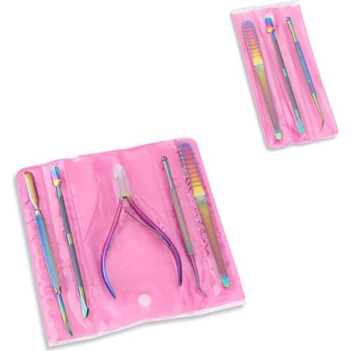 3/5pcs/set Stainless Steel Nail Art Cutter Scissor 2 Ways Cuticle Clipper Pusher Dead Skin Remover Kit Manicure Pedicure Tools