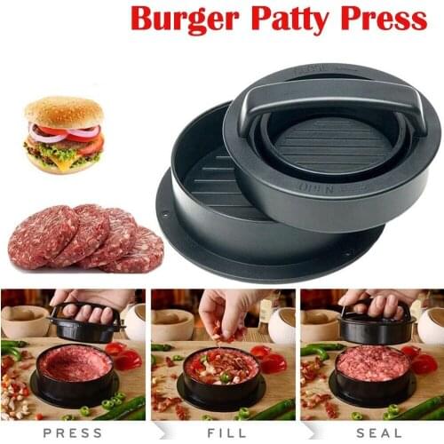 3-in-1 Stuffed Burger Press Patty Maker Non Stick Hamburger Sliders Press Maker Tools Patty Molds Kitchen Grilling Accessories