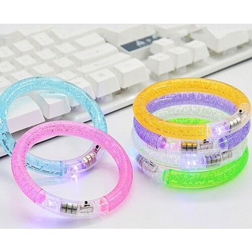30pcs/lot Led Bracelet Acrylic Flash LED Light Emitting Electronic Bracelet Luminous Glowing Bracelet Party Decoration supplies