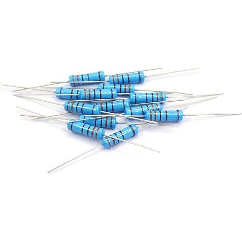 30 value (0.1 ohm-750 ohm) 1% metal film resistor Assorted set 1/2W 1W 2W 3W colored ring resistance kit 27R 270R 7.5R 75R 750R