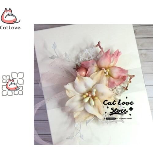 4PCS Flower Series Metal Cutting Dies Scrapbooking Stencil Decorative Craft Embossing Die Cuts Card Making New Dies For 2019