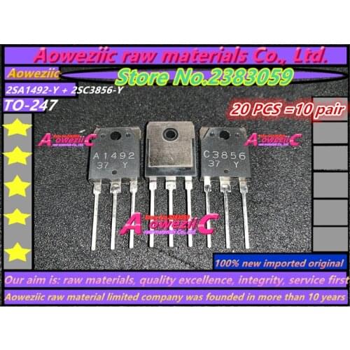 Aoweziic 2018+ 100% new imported original 2SA1492-Y 2SC3856-Y 2SA1492 2SC3856 A1492 C3856 TO-247 Power Amplifier Transistor