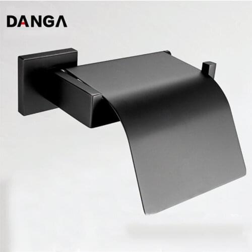 Bathroom Toilet Paper Holder Wall Mounted Storage Holder Clamshell Roll Rack Stainless Steel Tissue Shelf Bathroom Accessories