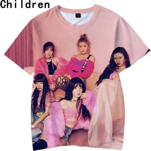 Red Velvet 3D Printed Children T-shirts Kpop Fashion Summer Short Sleeve Tshirts 2019 Hot Sale Trendy Streetwear Kids Clothes