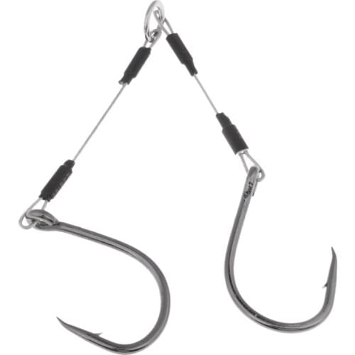 Double Fishing Hooks High Carbon Steel Fishing Assist Hook for Fish Attract