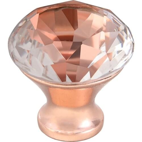Crystal Glass Door Knobs Diamond Drawer Cabinet Furniture Handle Knob Decor Aluminum Alloy For Furniture Hardware