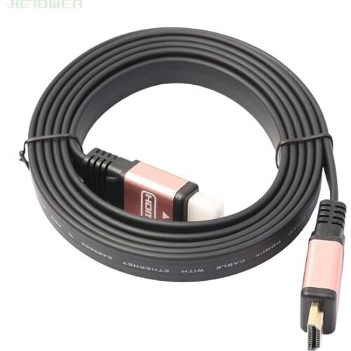 5pcs HDMI Cable 3m Long Flat Male To Male Gold 4k To HDMI 2.0 (4K X 2K) 1.4V 1080P 2160p 3D HD LCD TV Computer