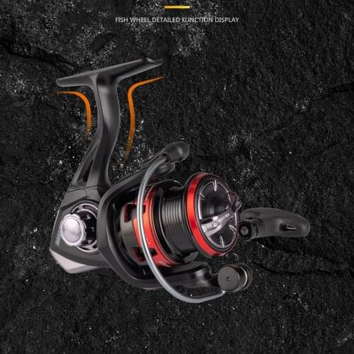 Mavllos Shallow Spool Saltwater Fishing Reel 5+1BB Stainless Steel Bearings Ratio 5.2:1 Drag Power 15kg Spinning Fishing Coil