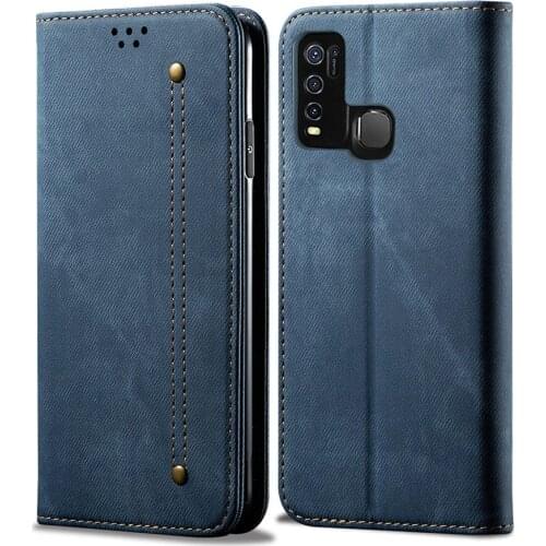 Retro Leather Wallet Phone Case For Vivo Y50 Y30 Flip Cover Pouch Card Slot Stand Case For Vivo Y30 Y50