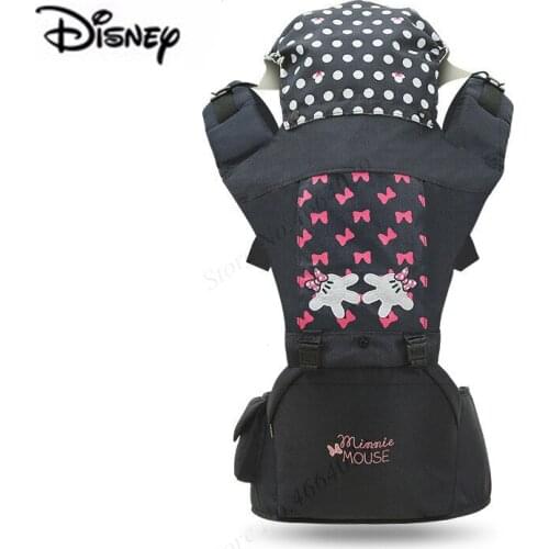 New Disney Summer Breathable Ergonomic Carrier Backpack Portable Infant Baby Carrier With Cap Toddler Hipseat Carrier